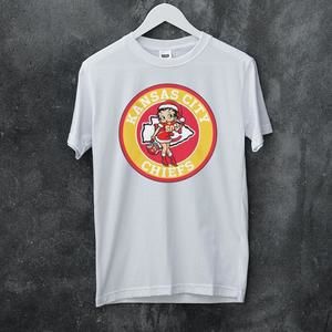 Kansas City Chiefs Betty Boop Christmas T-Shirt - Nfl - Unisex White T-Shirt